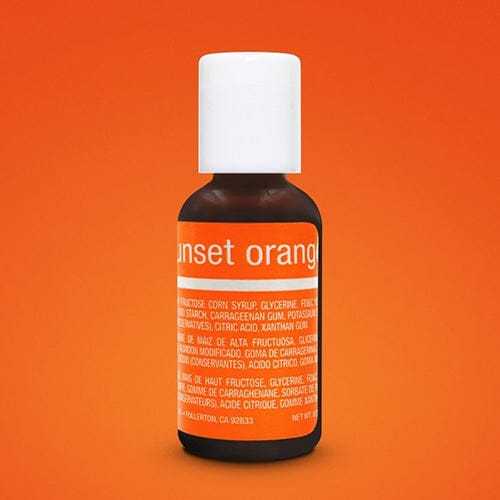 Chefmaster Liqua-gel Sunset Orange 0.7oz/20ml Colouring The Cooks Kitchen
