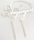Cake Craft Engaged Silver Mirror Acrylic Cake Topper Acrylic Cake Toppers The Cooks Kitchen