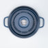 Chasseur Gourmet Round French Oven 24cm/4l Midnight Blue Cast Iron Casseroles The Cooks Kitchen Mandurah