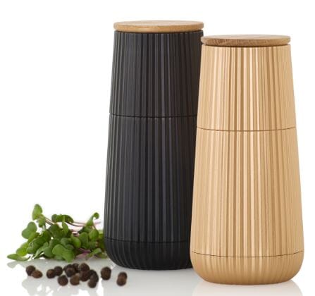 Adhoc Pepper & Salt Mill Set 12.3cm - Black And Gold Salt & Pepper Grinders & Mills The Cooks Kitchen