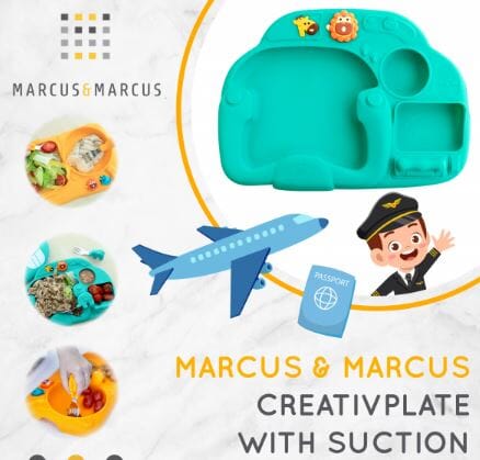 Creativplate With Suction - Little Pilot Ollie Children's Dinnerware The Cooks Kitchen