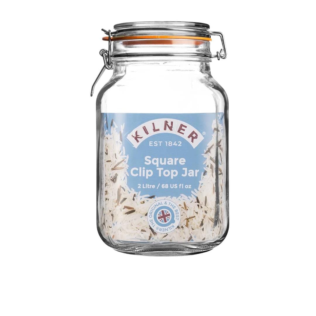 Kilner Square Clip Top Jar 2 Litre Preserving Jars The Cooks Kitchen