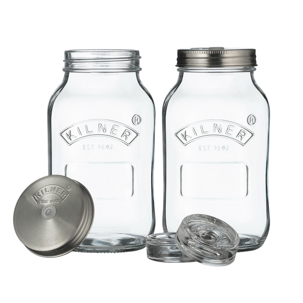 Kilner 1 Litre Fermentation Jar Set Of 2