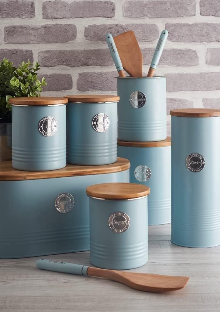 Typhoon Cookies Storage 3.4l Blue Biscuit Barrels & Tins The Cooks Kitchen