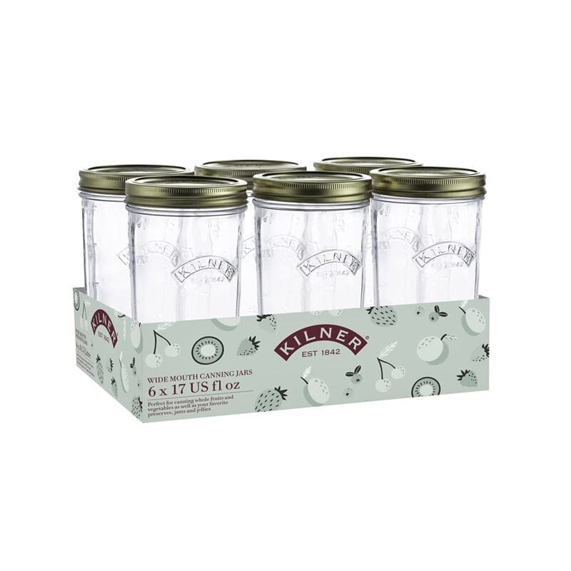 Kilner Wide Mouth Preserving Set/6 500ml Preserving Jars The Cooks Kitchen