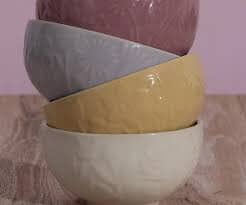 Mason Cash - Meadow Set Of 4 Prep Bowls 10cm Mixing Bowls & Pudding Bowls The Cooks Kitchen