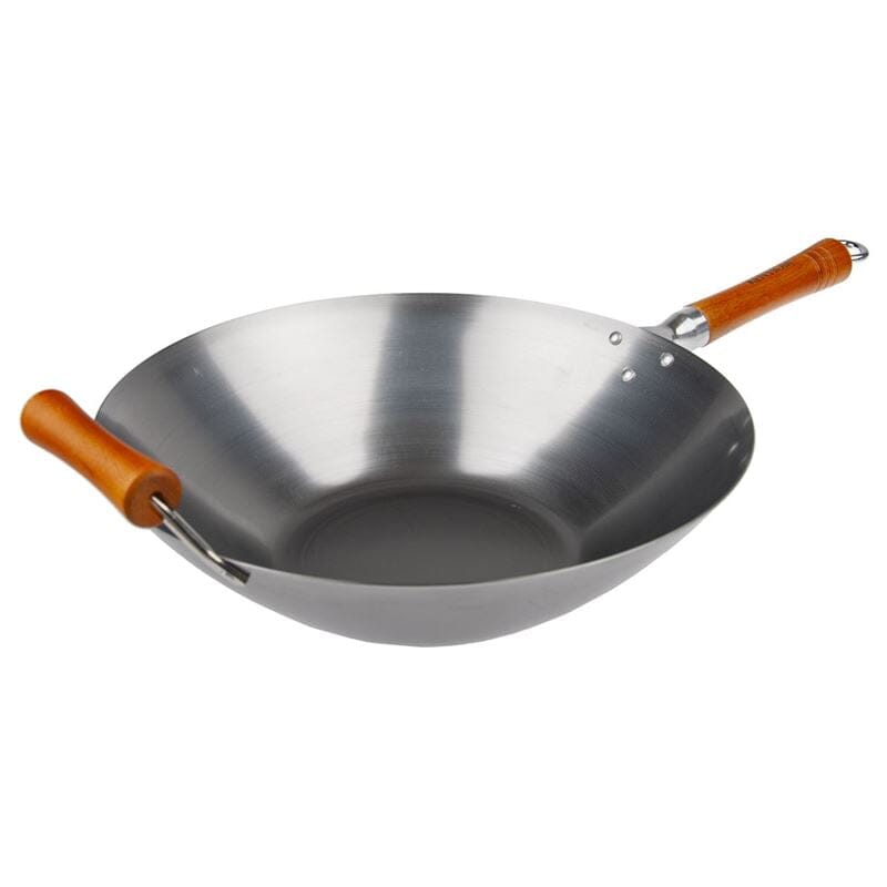 Ken Hom Excellence Carbon Steel Wok 32cm Woks & Stirfrys The Cooks Kitchen
