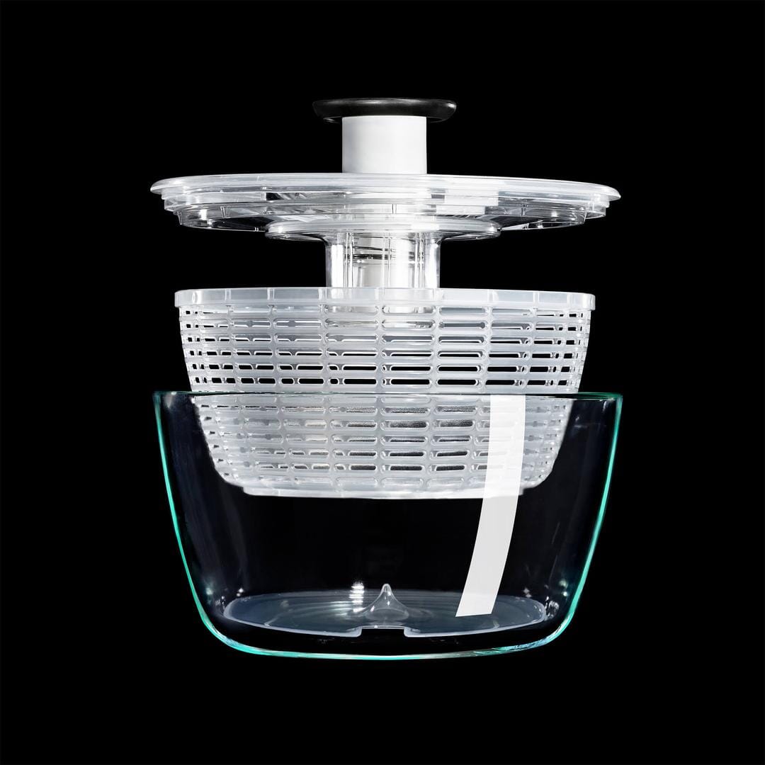 Oxo Good Grips Glass Bowl Salad Spinner Salad Spinners & Preservers The Cooks Kitchen