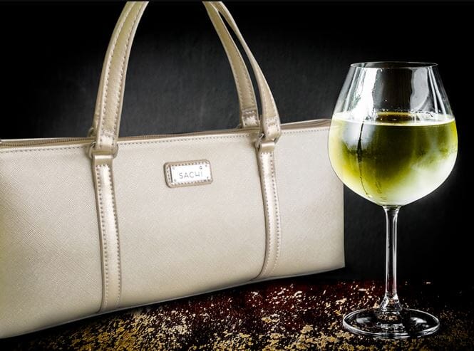 Sachi Insulated Wine Purse - Champagne Gold Cellar The Cooks Kitchen