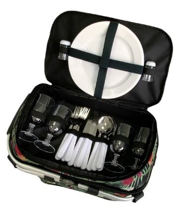 Sacchi 4 Person Insulated Picnic Basket - Banksia Bags & Baskets The Cooks Kitchen