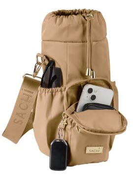 Sachi Crossbody Insulated Bottle Bag - Latte Insulated Bottle Bags The Cooks Kitchen