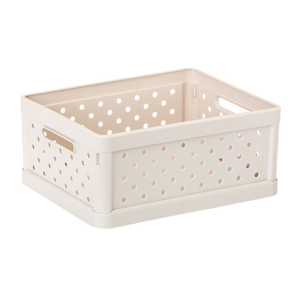 Vigar Compact Foldable Crate 3.3l Sand White General Storage The Cooks Kitchen Mandurah
