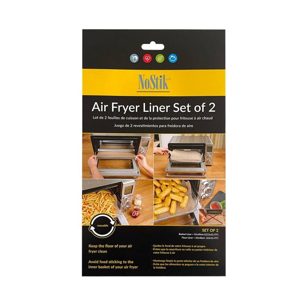Nostik Air Fryer Liner S/2 Rectangular Cookware Accessories The Cooks Kitchen