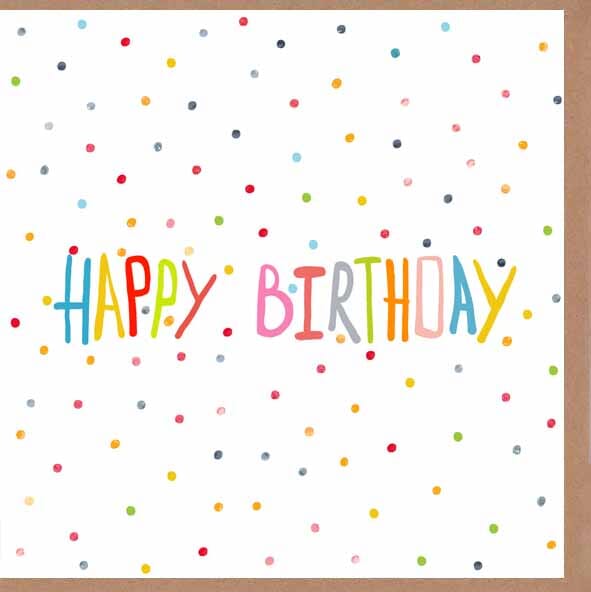 Card - Happy Birthday Spots Cards & Wrapping The Cooks Kitchen