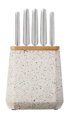 Furi Stone Block 6pc Olive Terrazzo Knife Sets The Cooks Kitchen