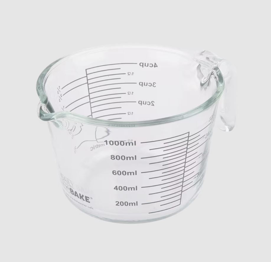 Daily Bake Borosilicate Glass Measure Jug 4 Cup/1l