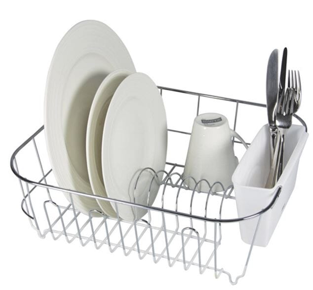 Avanti White Small Slim Dishrack Pvc Dipped N/slip General Storage The Cooks Kitchen