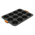 Bakemaster Silicone 12 Cup Muffin Tray 35.5x24.5cm Silicone Bakeware The Cooks Kitchen