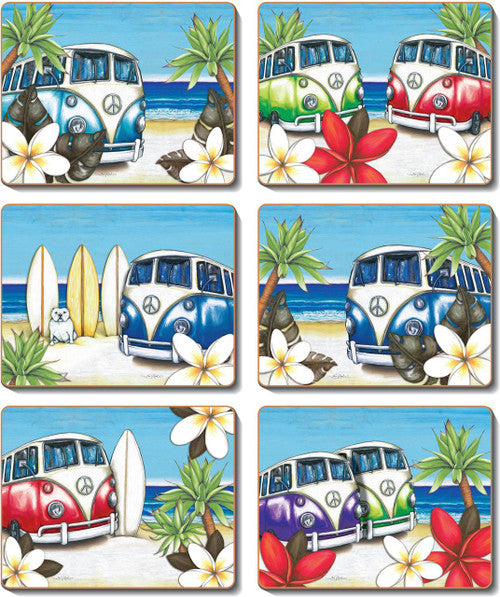 Cinnamon Beach Combi Placemats - Set Of 6