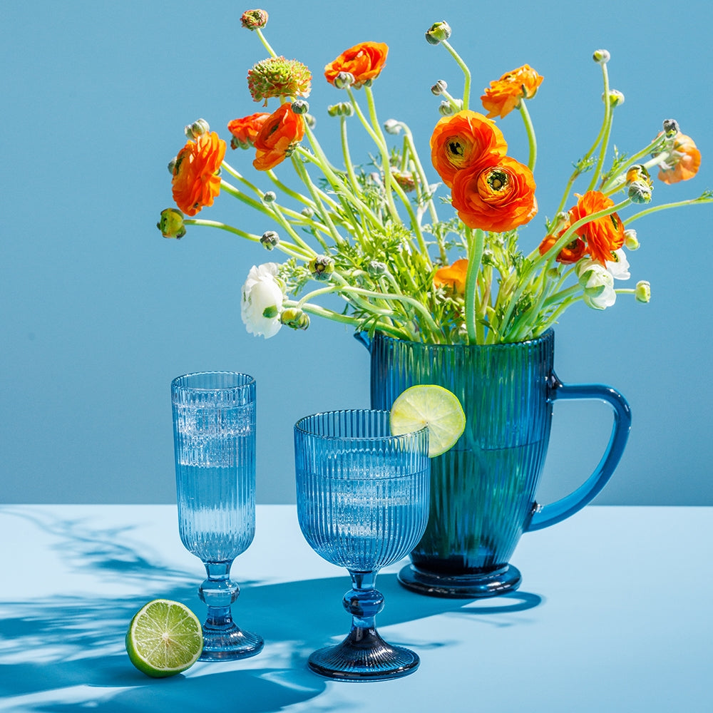Porto Brittany Set Of 4 Goblets 325ml Bleu