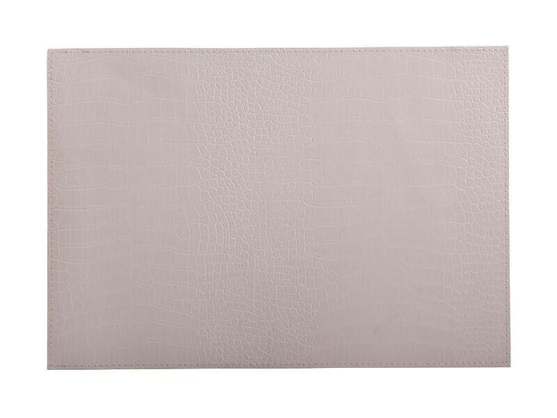 Maxwell & Williams Table Accents Leather Look Alligator Placemat 43x30cm Ecru Placemats & Coasters The Cooks Kitchen Mandurah