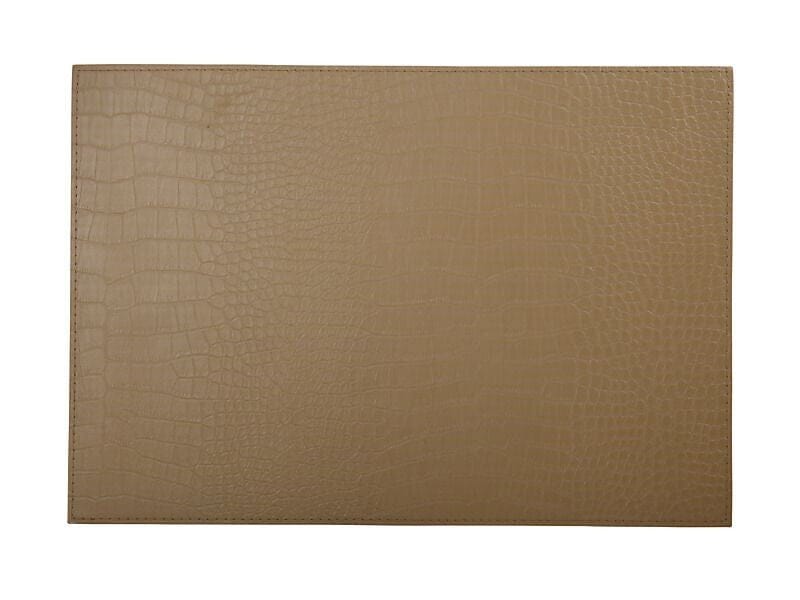 Maxwell & Williams Table Accents Leather Look Alligator Placemat 43x30cm Tan Placemats & Coasters The Cooks Kitchen Mandurah