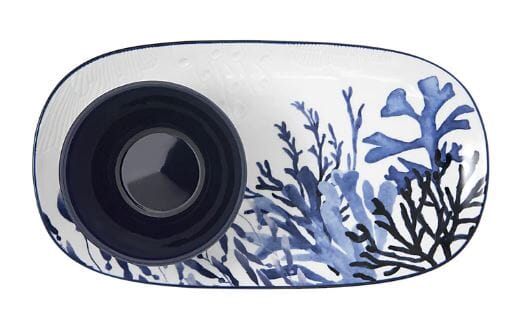 Maxwell & Williams - Blue Coral Rectangle Platter With Dip Bowl Platters & Bowls The Cooks Kitchen