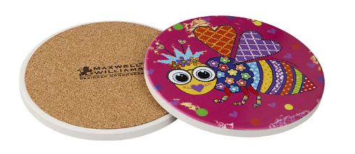 Donna Sharam Kaleidoscope Ceramic Round Coaster 10cm - Buzz