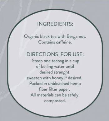 Earl Grey Koala Design - 20 Organic Tea Bags