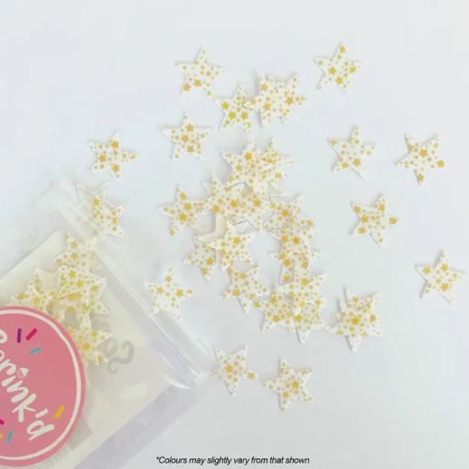 Cake Craft - Wafer Sprinkles - Gold Stars
