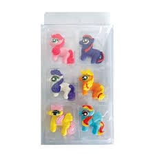 Cake Craft - Little Pony/ponies Sugar Decorations 6pk Edible Decorations The Cooks Kitchen