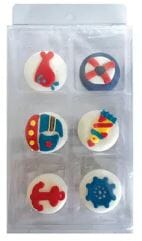 Cake Craft - Nautical Edible Toppers - 6pc Edible Decorations The Cooks Kitchen