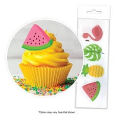 Cake Craft - Tropical Wafer Toppers 16pc Edible Decorations The Cooks Kitchen