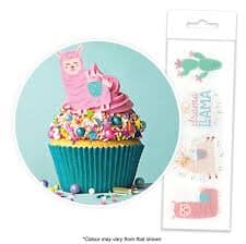 Cake Craft - No Drama Llama Wafer Toppers 16pk Edible Decorations The Cooks Kitchen