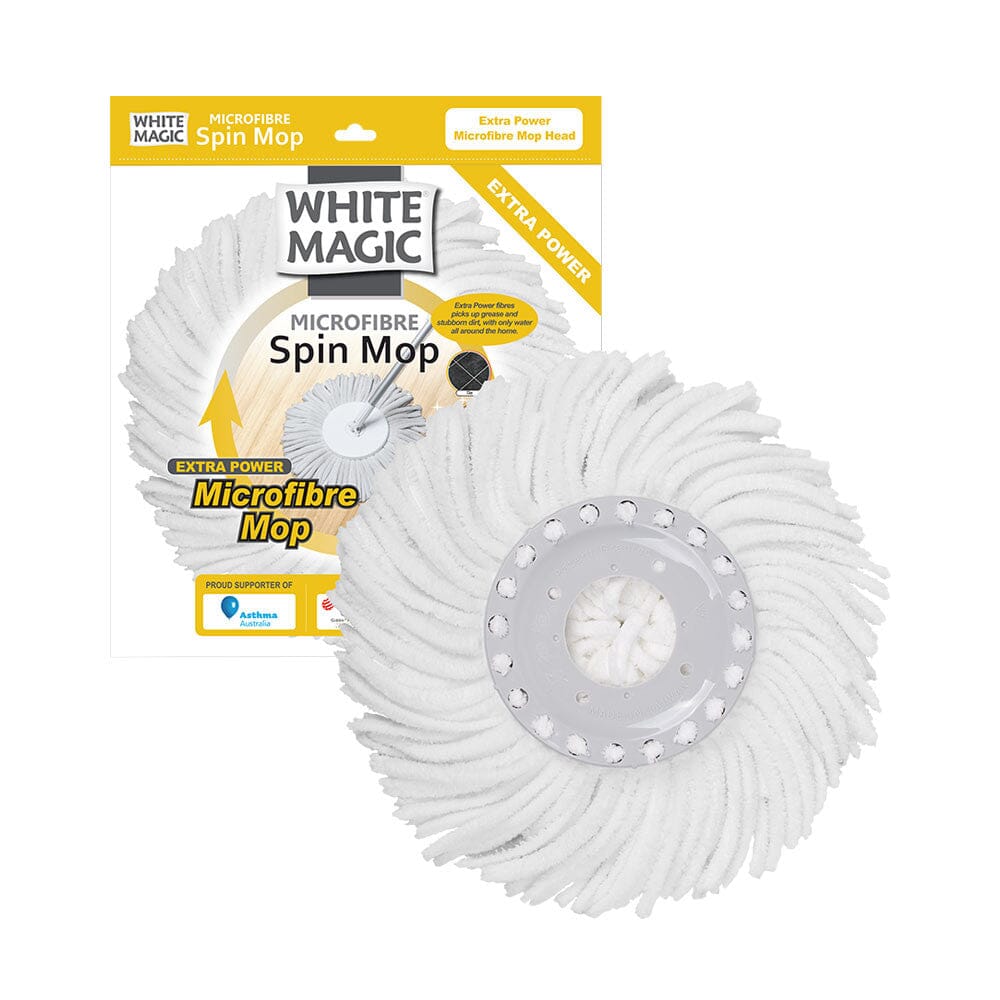 White Magic - Spin Mop Microfibre Extra Power Cleaning Equipment The Cooks Kitchen