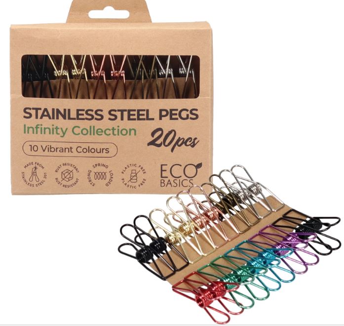 Eco Basics Stainless Steel Pegs 20 Pcs