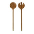 Davis & Waddel Acacia/brass Set Of 2 Salad Servers