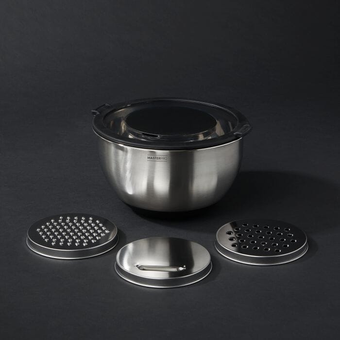 Master Pro Mixing Bowl With 3pc Set Graters 20x12cm Corers & Graters The Cooks Kitchen Mandurah