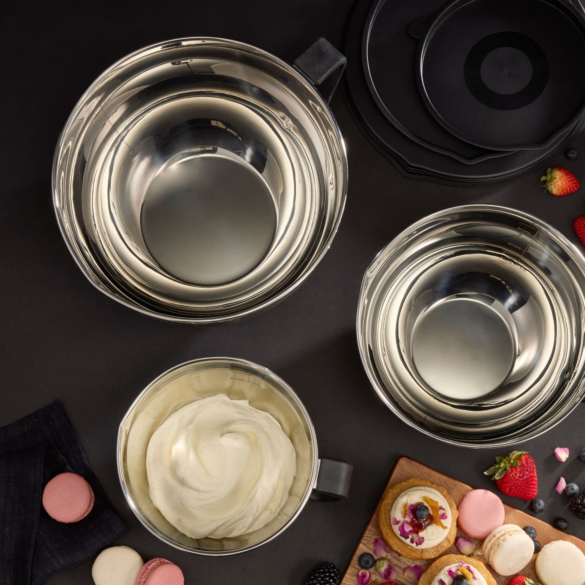 Master Pro Stainless Steel Mixing Bowl Set Mixing Bowls & Pudding Bowls The Cooks Kitchen