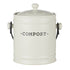 Davis & Waddell Darley 3.5l Compost Bin, Cream 22x18x25cm