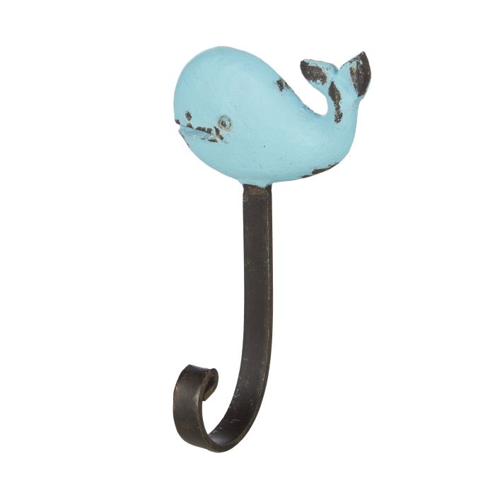 Society Home Argyle Sealife Whale Wall Hook 5x8x14cm