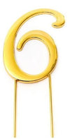Sugar Crafty - Gold Cake Topper Number 6