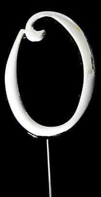 Cake & Candle Silver Cake Topper (7cm) - Number 0 Number Toppers The Cooks Kitchen