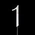 Cake & Candle Silver Cake Topper (7cm) - Number 1 Number Toppers The Cooks Kitchen