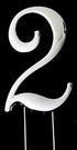 Sugar Crafty - Silver Cake Topper Number 2 Acrylic Cake Toppers The Cooks Kitchen