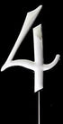 Sugar Crafty - Silver Cake Topper Number 4 Number Toppers The Cooks Kitchen
