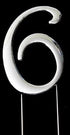 Sugar Crafty Cake Topper (7cm) - Number 6 Number Toppers The Cooks Kitchen