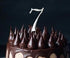 Sugar Crafty - Silver Cake Topper 7cm - Number 7 Number Toppers The Cooks Kitchen