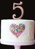 Sugar Crafty Rose Gold Cake Topper - Number 5 Number Toppers The Cooks Kitchen