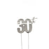 Cake & Candle Silver Metal Cake Topper - 30th Acrylic Cake Toppers The Cooks Kitchen Mandurah